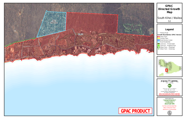 GPAC Directed Growth Map South Kihei Wailea